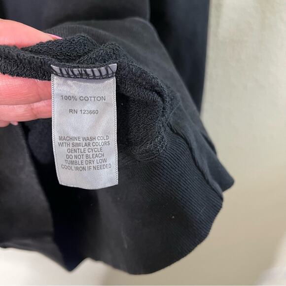 Splits59 Black Mineral Wash French Terry Pullover Hoodie Sweater Womens Size XS - Picture 7 of 7